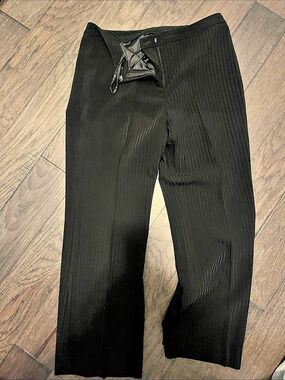 COTTON ON Black Ribbed Wide Leg Pants Size 10P